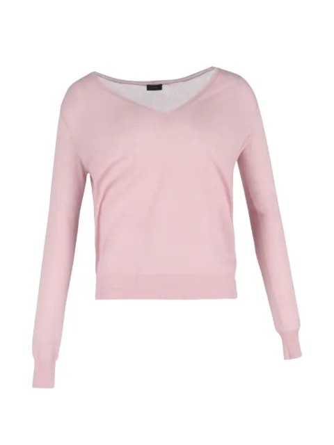JOSEPH V-neck wool sweater Pink RFCPUGBCL670876W
