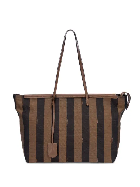 Fendi Pre-Owned Requin striped tote bag Brown 8BH185Q02