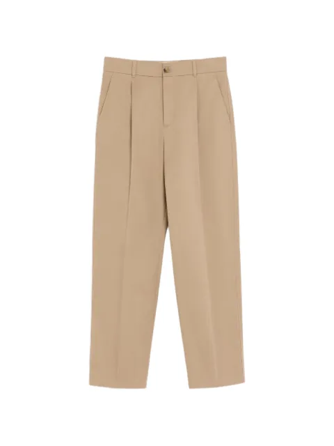 Valentino Garavani trousers in cotton gabardine with VLogo embroidery Neutrals VRBO21BGY