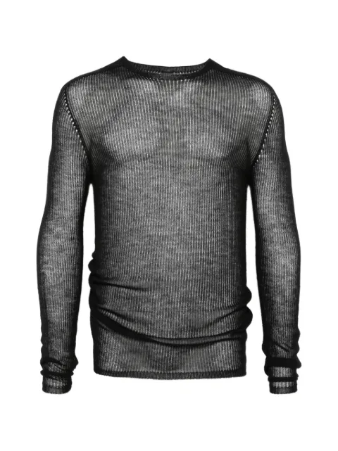 Rick Owens ribbed crew-neck sweater Black RR01F2637RIBWSL