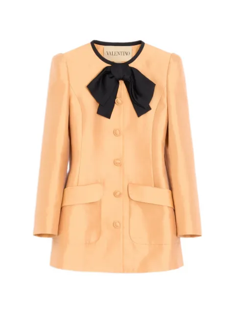 Valentino Garavani shantung caban Orange BCJ4509F3