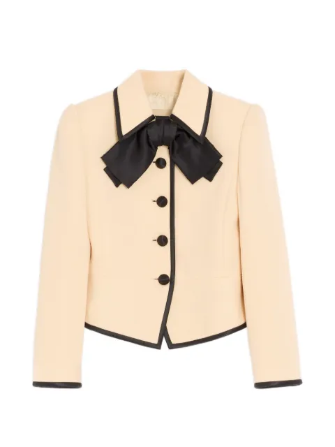 Valentino Garavani wool crepe jacket Neutrals BCE5K09Q0