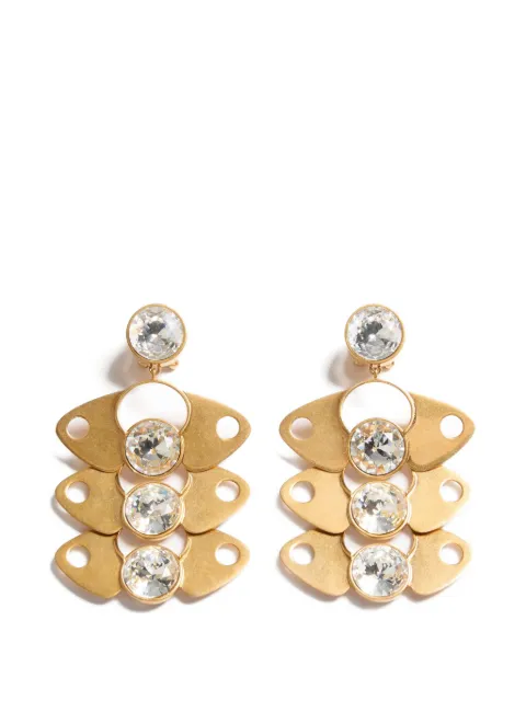Valentino Garavani Pages earrings in metal and crystal Gold WJ0BV3YCW