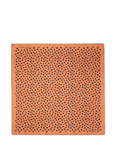 Valentino Garavani dalmatian polka-dot silk scarf Orange WEI114RCI