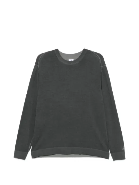 C.P. Company cotton Crepe Double Dyed crewneck sweater Grey 20CMKN203A110646S921