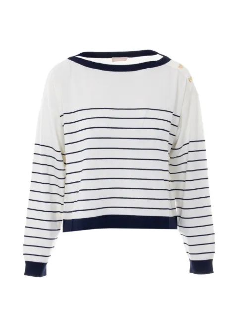 LIU JO striped sweater White TA6213MS55N