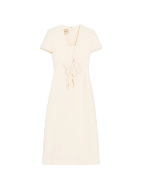 Valentino Garavani embroidered Crepe Couture midi dress Neutrals BVAKG51CF
