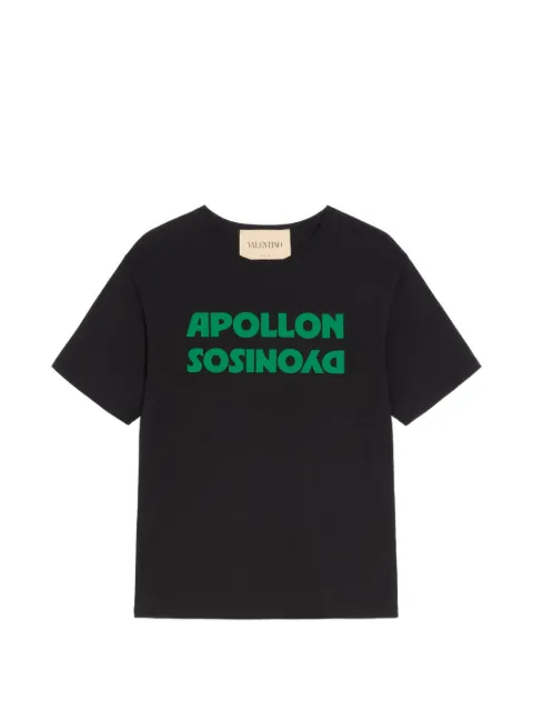 Valentino Garavani cotton T-shirt with Apollon/Dyonisos print Black VMG16PB6E