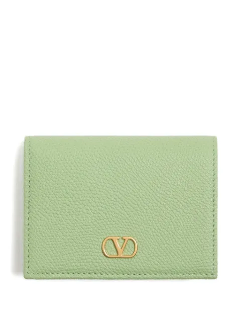 Valentino Garavani VLogo Signature grainy calfskin wallet Green WP0AJ3SNP