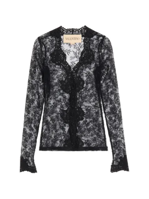 Valentino Garavani stretch lace cardigan Black BMV00YA7A
