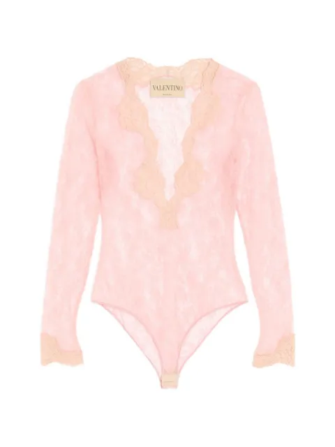 Valentino Garavani stretch lace bodysuit Pink BMR02BA7A