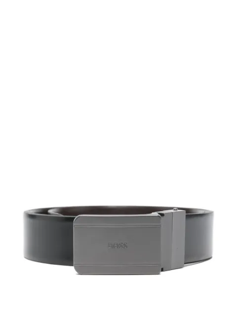 BOSS logo leather belt Black 50558756