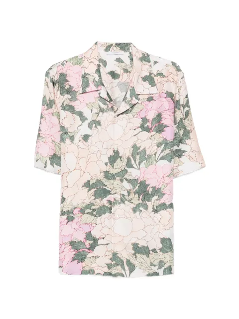 Givenchy floral-print short-sleeve shirt Neutrals BM616J1YMH
