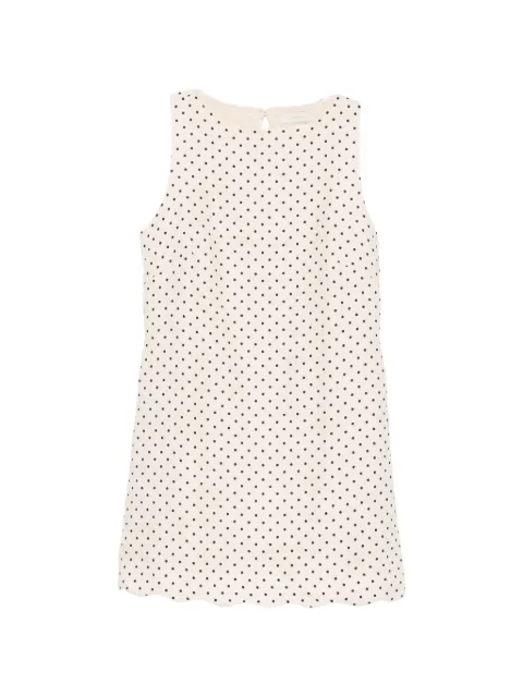 Faithfull Iria polka-dot mini dress Neutrals FF5229LCB