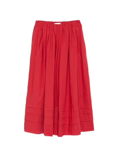 Faithfull Cales pleated mid skirt Red FF5158CHI
