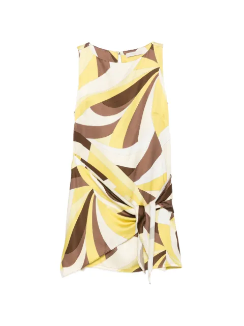 Faithfull Souline geometric-print mini dress Yellow FF5208