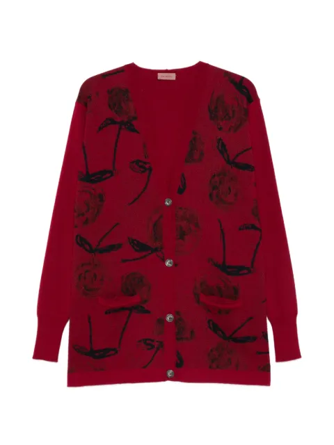Romeo Gigli Pre-Owned 1990s floral cardigan Red RG380ALX