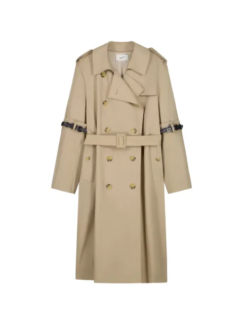Coperni double-breasted belted coat Neutrals COPM21F3006