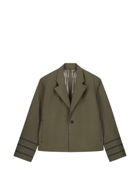 Coperni striped tailored jacket Green COPV91F3061GREENKHAKI36