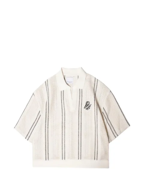 Only the Blind striped polo shirt Neutrals OTBK1687
