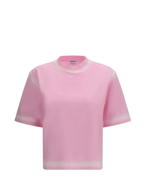 Off-White Spray Off Stamp boxy T-shirt Pink 2AA124S26JER007W663