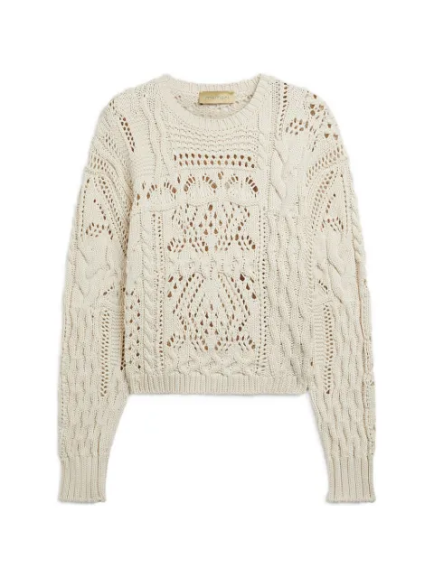 MOMONÌ Martinez mixed stitches sweater Neutrals 265MMOKN010265MO40