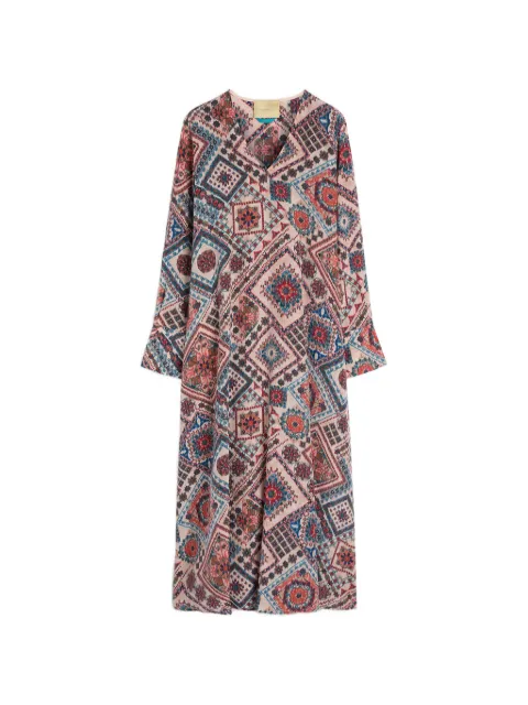 MOMONÌ Chaco printed V-neck dress Pink 265MMODR009265MO03