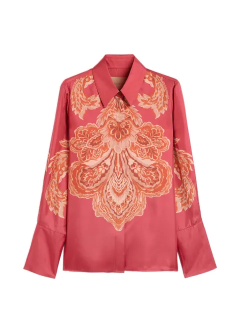 MOMONÌ Nina placed print shirt Pink 265MMOSH005265MO02098