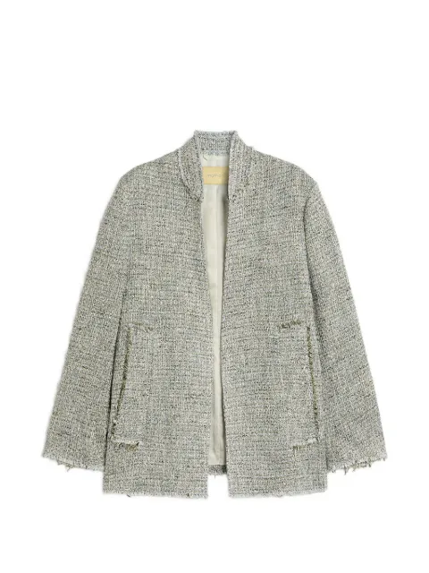 MOMONÌ Catalina frayed collarless jacket Grey 265MMOJA033265MO35