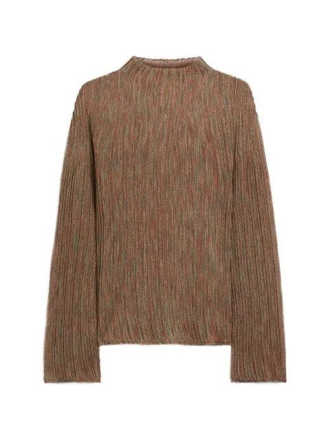 MOMONÌ ribbed flared-sleeves sweater Brown 265MMOKN002265MO37