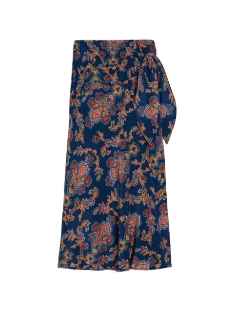 MOMONÌ Dolores printed midi skirt Blue 265MMOSK001265MO03