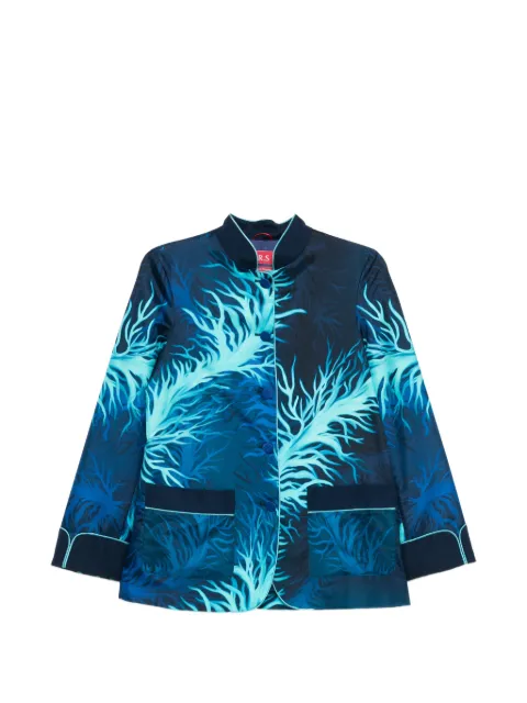 F.R.S For Restless Sleepers buttoned printed jacket Blue GA000349TE00886187