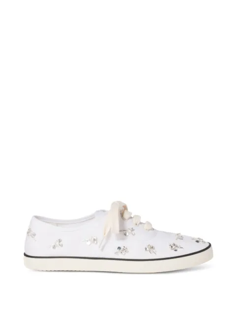 Miu Miu embroidered drill sneakers White 5E370EF005V6B