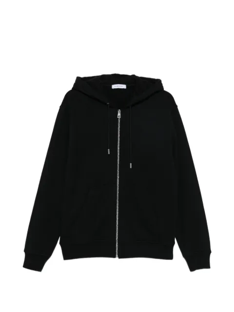 Givenchy logo-print zip-up hoodie Black BMJ0NJ3YU8