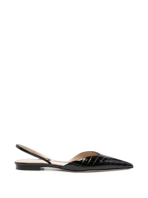 Victoria Beckham Victoria Angle croc-effect slingback pumps Black 1326FSL007608A