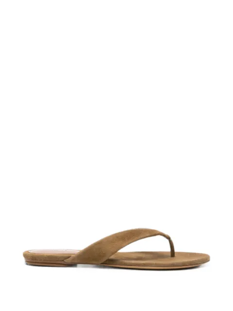 Le Monde Beryl suede thong flat sandals Brown FTSSUETAU