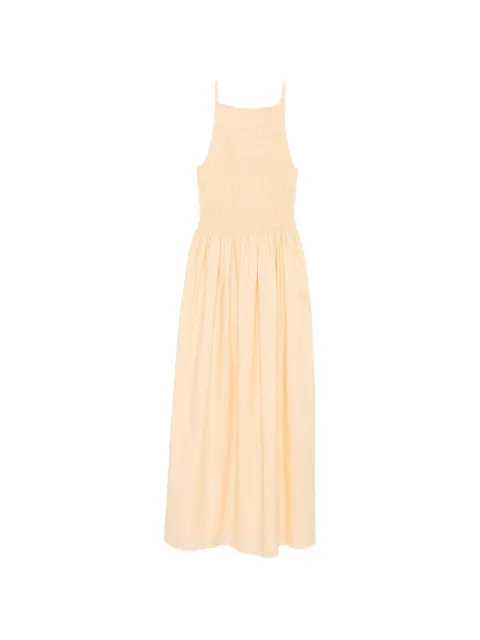 Faithfull Laia shirred-bodice maxi dress Yellow FF5250LDFL