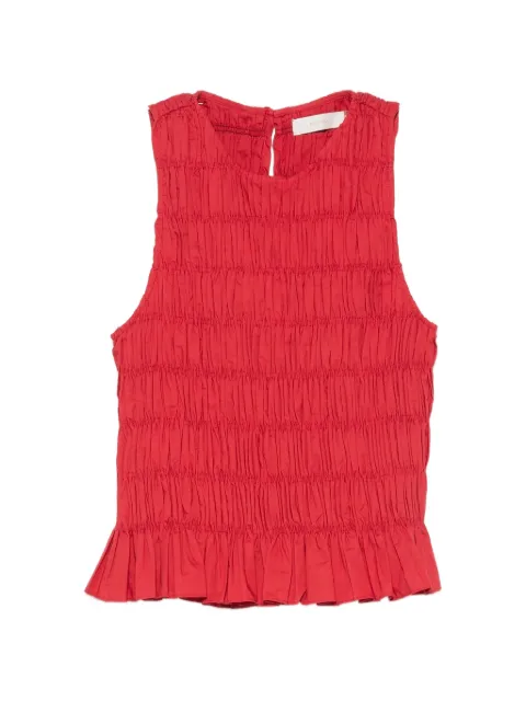 Faithfull Cales smocked peplum top Red FF5157CHI