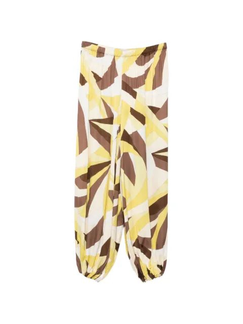 Faithfull Kortez geometric-print elasticated trousers Yellow FF5106