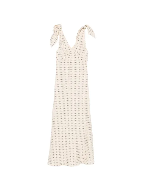 Faithfull Solana polka-dot maxi dress Neutrals FF4672LCB
