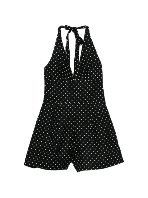 Faithfull Sofia polka-dot playsuit Black FF5058LBC