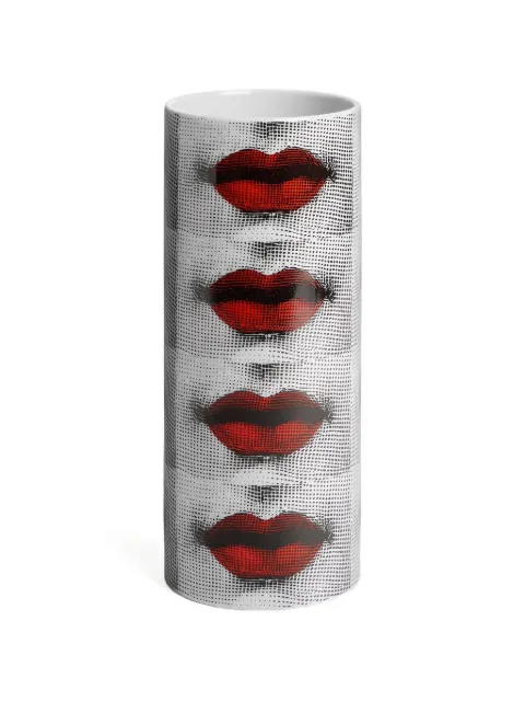 Fornasetti mouth-illustration vase Grey P65Y005