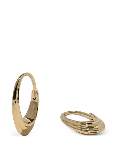 Otiumberg Roscida ridged hoop earrings Gold OEY25S