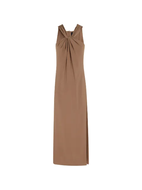 Federica Tosi twisted sleeveless midi dress Brown 41216412098