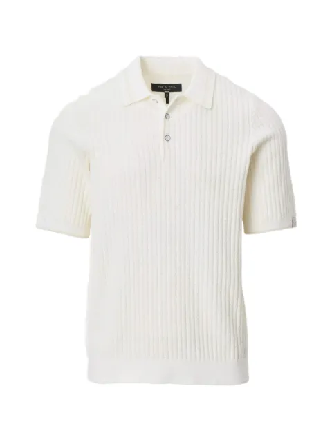 rag & bone Harvey textured polo shirt Neutrals RH2226S6MCO