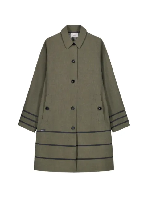 Coperni striped car coat Green COPM34F3061GREENKHAKI36
