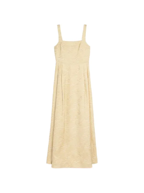 MOMONÌ Sonora jacquard square-neck dress Neutrals 265MMODR019265MO26