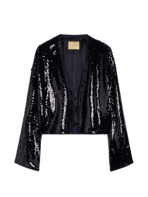 MOMONÌ sequin raw-cut jacket Blue 265MMOJA002265MO12