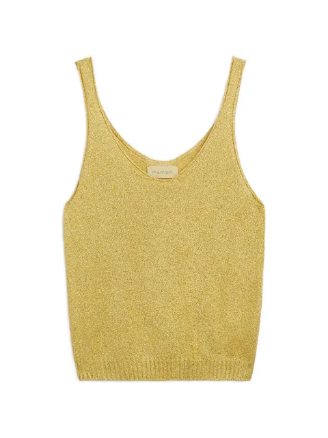 MOMONÌ David ribbed plain knit tank top Gold 265MMOKN005265MO38