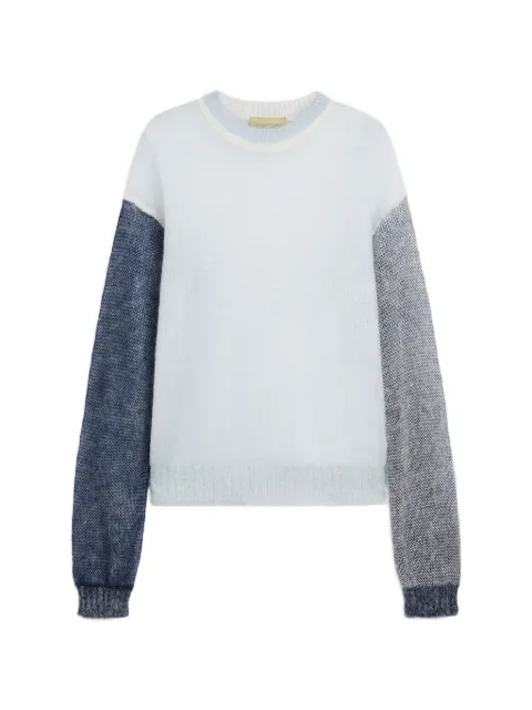 MOMONÌ colour-block ribbed sweater Blue 265MMOKN012265MO41